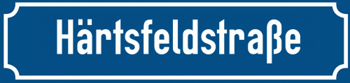 Straßenschild Härtsfeldstraße