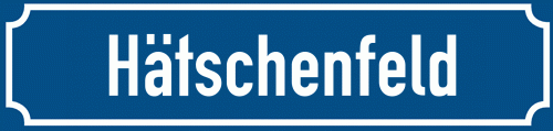 Straßenschild Hätschenfeld