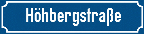 Straßenschild Höhbergstraße