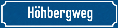 Straßenschild Höhbergweg