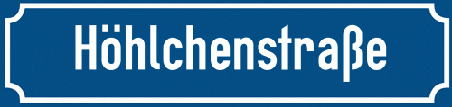Straßenschild Höhlchenstraße