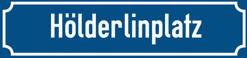 Straßenschild Hölderlinplatz