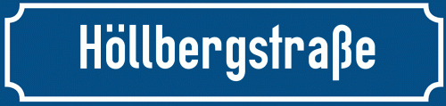 Straßenschild Höllbergstraße