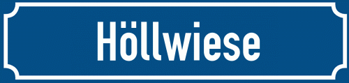 Straßenschild Höllwiese