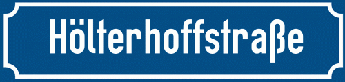 Straßenschild Hölterhoffstraße