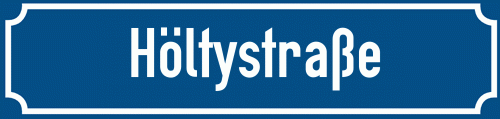 Straßenschild Höltystraße zum kostenlosen Download