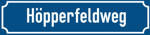 Straßenschild Höpperfeldweg