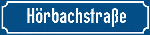 Straßenschild Hörbachstraße