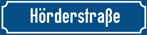 Straßenschild Hörderstraße