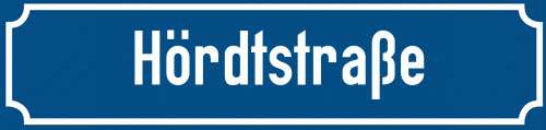 Straßenschild Hördtstraße