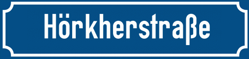 Straßenschild Hörkherstraße