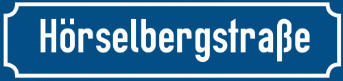 Straßenschild Hörselbergstraße