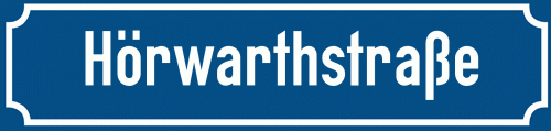 Straßenschild Hörwarthstraße zum kostenlosen Download
