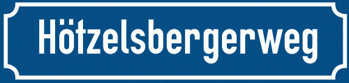 Straßenschild Hötzelsbergerweg
