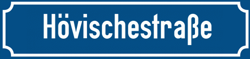Straßenschild Hövischestraße