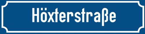 Straßenschild Höxterstraße