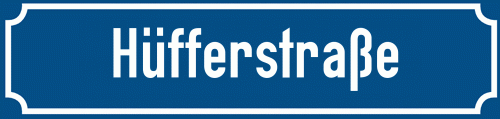 Straßenschild Hüfferstraße