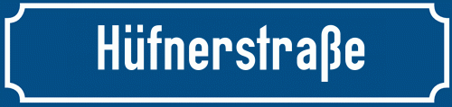 Straßenschild Hüfnerstraße