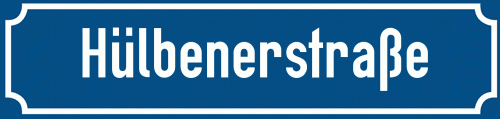 Straßenschild Hülbenerstraße zum kostenlosen Download