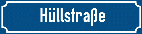 Straßenschild Hüllstraße