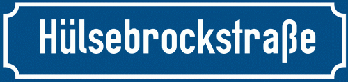 Straßenschild Hülsebrockstraße zum kostenlosen Download