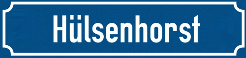 Straßenschild Hülsenhorst