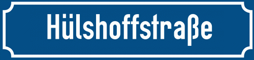 Straßenschild Hülshoffstraße