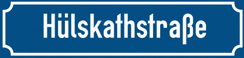 Straßenschild Hülskathstraße