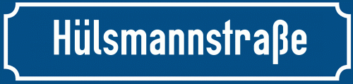 Straßenschild Hülsmannstraße zum kostenlosen Download