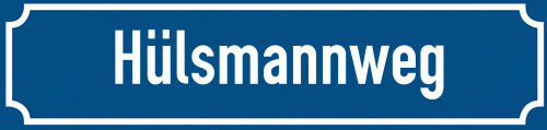 Straßenschild Hülsmannweg