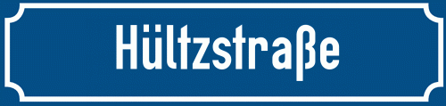 Straßenschild Hültzstraße