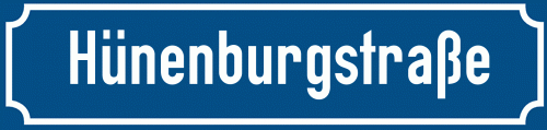 Straßenschild Hünenburgstraße