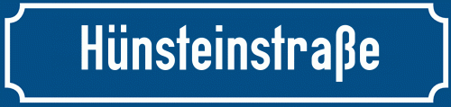 Straßenschild Hünsteinstraße