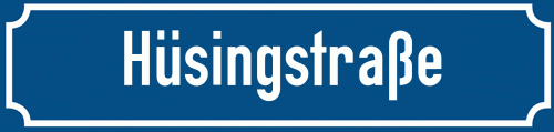 Straßenschild Hüsingstraße zum kostenlosen Download