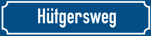 Straßenschild Hütgersweg