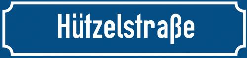 Straßenschild Hützelstraße