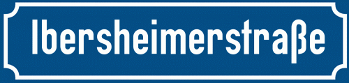 Straßenschild Ibersheimerstraße zum kostenlosen Download