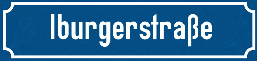 Straßenschild Iburgerstraße