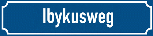 Straßenschild Ibykusweg zum kostenlosen Download