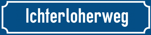 Straßenschild Ichterloherweg
