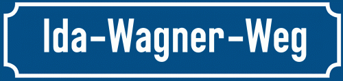 Straßenschild Ida-Wagner-Weg