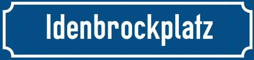Straßenschild Idenbrockplatz