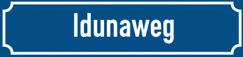 Straßenschild Idunaweg