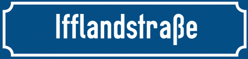 Straßenschild Ifflandstraße