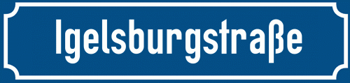 Straßenschild Igelsburgstraße