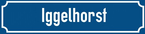 Straßenschild Iggelhorst