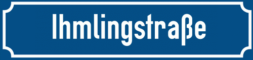 Straßenschild Ihmlingstraße