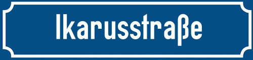 Straßenschild Ikarusstraße