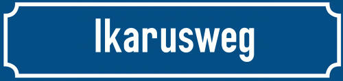 Straßenschild Ikarusweg