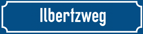 Straßenschild Ilbertzweg
